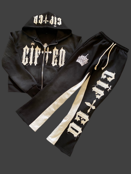 Gifted sun faded black tracksuit